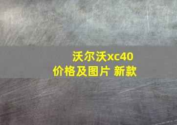 沃尔沃xc40价格及图片 新款